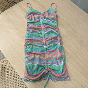 Lovers + friends colorful zig zag knit mini dress small